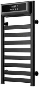 Heated Towel Rack with Hot Air Dryer, 8-Bar Wall Mounted Towel Warmer Rack