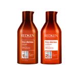 REDKEN Frizz Dismiss, Shampoo and Conditioner Set, Babassu Oil, Adds Shine and Smooths Frizzy Hair, 300 ml