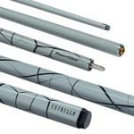 PowerGlide Snooker Pool or Billiard Cue | Estrella | Fibreglass | Ultra Smooth High Gloss | 2 Piece 50/50 Joint | Grey Cracked Ice | 10mm Tip | Full Size 57" | Asstd Weights 18oz & 19oz