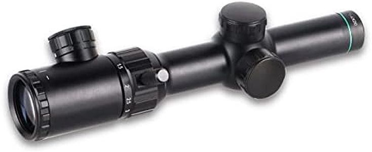FOCUHUNTER Lunette de Visée 1-4X20mm Tactique Lunette de Tir Sniper Rapide Télémètre Illuminé Rouge/Vert Réticule avec Weaver/Picatinny Montage de Rail pour Arbalète Airsoft Chasse
