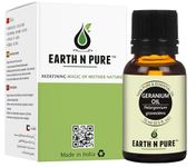 Earth N Pure Geranium Essential Oil for Aromatherapy, Hair, Skin and Face Care | 15 ML