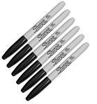 6 x Sharpie Permanent Marker Fine Point Black - NEW