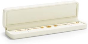 Oirlv White Velvet Necklace Box, El