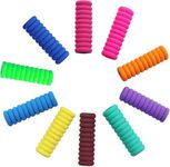 BOZILY 100 Pcs Writing Aid Grip Pen Grips Pencil Holder Grip Handwriting Grip Soft Rubber Foam Corrector Writing Tool for Kids Students Toddlers Preschoolers(10 colors)