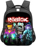 Bonamana Roblox 3D Printed Children's School Backpack for Kids 16 Inch High Capacity Travel Rucksacks Book Bags Kids School Bag Back Pack (Robot)