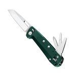 LEATHERMAN, Free K2 EDC Pocket Knife and Multitool with Magnetic Locking, Aluminum Handles and Pocket Clip, Built in The USA, Evergreen