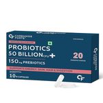 Carbamide Forte Probiotics Supplement 50 Billion CFU for Women & Men | Probiotics for Gut Health Supplement | Support Digestion & Immunity | Gut Health Probiotics – 10 Veg Capsules