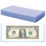 Ettonsun 20 Pcs Enlarged Thickened Dollar Bill Holder Sleeves Top-Insert Currency Holder for Bills Transparent PVC Dollar Bill Protector Money Sleeve for Bills Banknotes Money Case