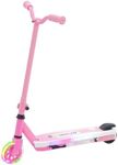 AIYAPLAY Electric Scooter for Kids Ages 4-7, with Auxiliary Rear Wheels, Flashing LED Light and Electric Brake, Kids Electric Scooter for Boys Girls, 6 KM/H & 8 KM, 6kg Lightweight, Pink
