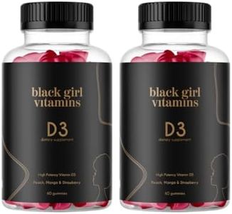 Black Girl Vitamins - Vitamin D3 Gummies, for Immune, Energy, and Bone Support, 2000IU (50mcg) Vitamin D per Serving, Gluten-Free Vitamin D Gummies