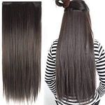 VIEWS Brown Straight Synthetic Hair Extensions