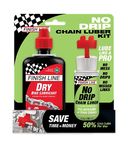 Finish Line No Drip Chain Luber Kit with 4-Ounce DRY Lube and Applicator, 2-Ounce