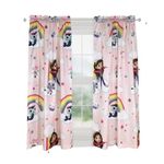 Franco DreamWorks Gabby's Dollhouse Kids Room Window Curtains Drapes Set, 82 in x 63 in, (Official Gabby's Dollhouse Product)