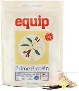 Equip Prime Vanilla Protein Powder - Gut-Friendly, Low Sugar Protein Shake Powder with Grass-Fed Beef & Natural Collagen - Rich & Creamy Mix - 21g Per Serving - Whey & Dairy-Free (30 Scoops)