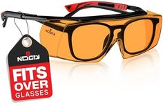 NoCry Blue Light Blocking Safety Glasses Over Eyeglasses with 100% UV Protection — UV Light Protection with Anti-Fog & Anti-Scratch Lenses; ANSI Z87.1 Certified — Adjustable Temples with Anti-Slip Tip