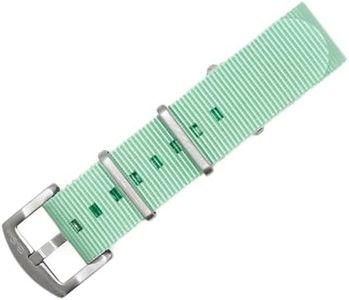 BluShark - Original Collection Military-Style Waterproof Watch Strap, Fits All Timepiece Brands, Durable Nylon Wristwatch Accessories with Stainless Steel Buckle, Seafoam Green, 22mm