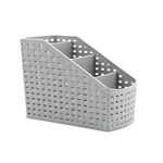 Fai Top Storage Basket, Cosmetic Box Organiser,Plastic Storage Box Desktop 4 Grid Sub-grid Storage Case Multi-function Storage for Desktop Office Bedroom Countertop Home Kitchen-Grey