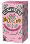 Hampstead Organic Rosehip Hibiscus 20 Teabags (Pack of 4 Total 80 Teabags) | Plastic Free | 100% Organic