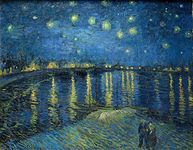 Tallenge - Starry Night Over the Rhone - Best of Van Gogh Collection - Small Poster(Paper,12x17 inches, MultiColour)