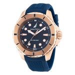 Nautica Men's NAPKMS306 KOH May Bay Blue Silicone Strap Watch, Rose Gold/Blue/Blue