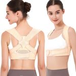 JMPOSE Posture Corrector for Back Support: Adjustable Shoulder Posture Brace for Men and Women (S/M)