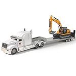 Diecast Semi Truck & Excavator Toy 