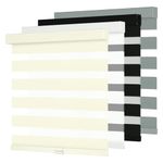 Boolegon Cordless Zebra Blinds for Windows Light Filtering Roller Shades Dual Layer Day and Night Privacy,Light Control,Easy to Install for Home, Beige, 17" W x 36" H