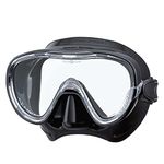 TUSA M-1002 Freedom Tina Scuba Diving Mask, Black/Black