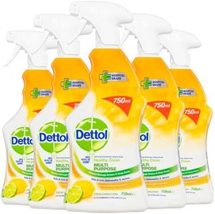 Dettol Healthy Clean Multipurpose Cleaner Trigger Spray Citrus Lemon Lime, 750mL x 6 Pack