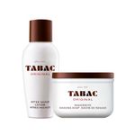 Tabac Original Grooming Set for Men - Aftershave Lotion 100ml and Shaving Soap in Bowl 125g - Classic Scented Post-Shave Care and Lather