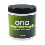 ONA Block Fresh Linen Fragrance - Odour Eliminator, Neutralise Odours Safely, Naturally and Permanently - 170g