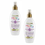 2 x OGX Coconut Miracle Oil Flexible Hold Hairspray | Hydrate with Shine-Enhancing Soft & Stylish Finish | Infused with Argan Oil & Vanilla Extract | Hair Protection for Frizzy Dry Hair | 177ml