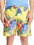 Polo Ralph Lauren Men's Kailua 9" Solid Trunk, Yellow / Flower, XX-Large