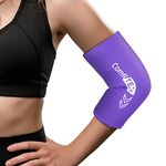 Comfitech Elbow Ice Pack for Tendonitis and Tennis Elbow Ice Pack Wrap Sleeve Cold Compression Golfers Arm Ice Pack for Injuries Reusable Gel Ice Wrap (L Purple)