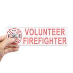 CafePress Volunteer Firefighter 10"x3" Rectangle Bumper Sticker Car Decal