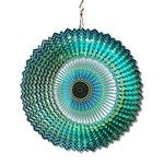 FONMY Wind Spinner Mandala Starry Sky 12 inch 3D Stainless Steel Laser Cut Metal Art Geometric Pattern - Hanging Wind Spinner, Kinetic Yard Art Decorations - Indoor/Outdoor DÃƒ©cor