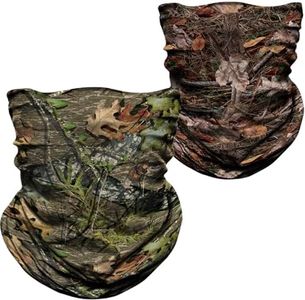 WTACTFUL 2 Pack - Camo Face Mask Hunting, Camouflage Neck Gaiter Face Cover for Men Fishing Outdoor Sports #1 + #4
