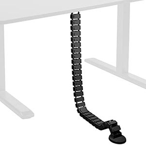 VIVO Vertebrae Cable Management Kit, Height Adjustable Desk Quad Entry Wire Organizer (Desk-Ac01C)