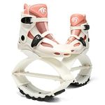 Kangaroo Jump Shoes Gen 2 Series | Bounce Shoes | Exercise & Fitness Boots | Workout Jumps | Women & Men | Adults 120LBS - 300LBS (Light Pink White, Womens 5-7.5 165-200LBS)