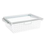 Rubbermaid Configurations Custom Closet Add-On Sliding Wire Basket, White, FG3J0503WHT