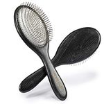 BESTOOL Hair Brush, Paddle Detangler Brush with Metal Bristles for Women/Men/Kids Detangling & Massaging, Anti Static, Best for All Hair Types Wet & Dry DailyUse (Oval)