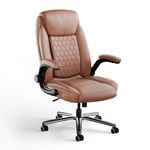Frido 3D Posture Plus Ergonomic Chair | Adjustable Lumbar Support & 135° Recline | for Lumbar Pain & Posture Correction | Leather Chairs for Office Work, Home, Gaming | 150 kg Capacity (Tan)