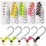 25pcs Painted Crappie Jig Head Hook