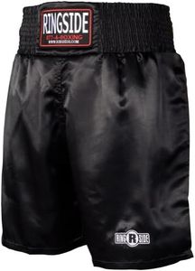 Ringside Pro-Style Boxing Trunks, Black, XL