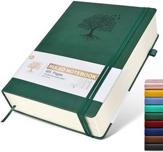 Lined Journal Notebook, 365 Pages A4 Large Journals for Writing Ruled Notebook, Hardcover Leather Journal for Women Men, Daily Journal Notebook for Work, Note Taking, 100Gsm Thick Paper ( 8.5" x 11" Green)