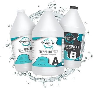 Promise Epoxy Deep Pour Epoxy Resin Kit 3 Gallon - Food Safe, Clear Casting, Ideal for River Tables, Castings & DIY Projects - Low Odor, High-Gloss Finish, Up to 4" Pouring Depth
