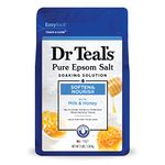 Dr. Teal's Epsom Salt Soaking Solution, Soften & Nourish with Milk and Honey, 48oz