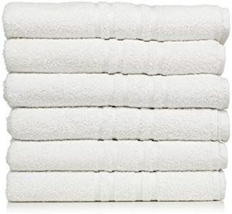 RBK Cotton Bath Towels 400 GSM (White, Set of 6)