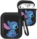 Qerrassa for Airpods 1/2 Case Cute Cartoon Cool Silicone Cases for Apple Airpod Air Pods 1st and 2nd Gen Cover Kawaii Fun Funy Characters Soft Covers for Girls Boys Girly (Blue)