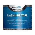 Bond-It Flashing Tape 150mm x 10Metres - Peel & Seal self-Adhesive Flashing Tape That's Weatherproof, Tough, Flexible & Easy to use. Great for roof Repairs! Choice of Widths & Lengths., Black, BDF004